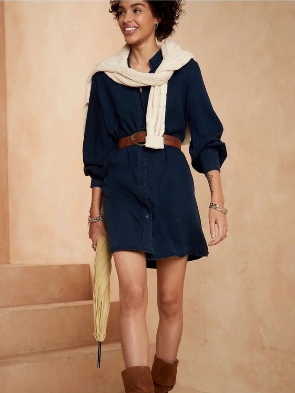 Banana Republic Chambray Shirt Dress